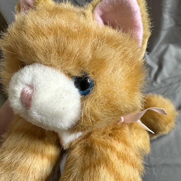 Vtg JUST FRIENDS Aurora Orange Tabby Cat Kitty Plush EUC - Picture 7 of 11